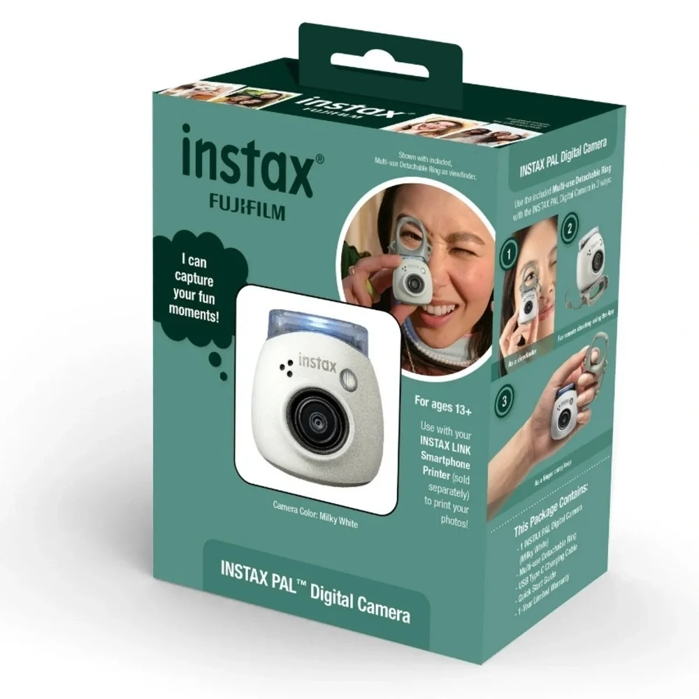 Fujifilm Instax PAL Compact Digital Camera White – NIB, Portable Mini Camera
